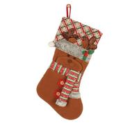 Calcetín de Navidad, calcetín de de 47 cm con motivo 3D, bolsas reutilizables para caramelos de Navidad | Para niños y adultos y caramelos y pequeños juguetes y casa de vacaciones y estante, C