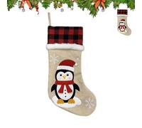 Calcetín de Navidad Gigante - 46 x 27,5 cm, Calcetines para Vacaciones de Invierno de poliéster decoración, Rellenos de de agitación, Favor Festivo Duradero para pequeños Juguetes, Chocolates