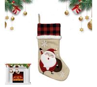 Calcetín de Navidad Gigante - 46 x 27,5 cm, Calcetines para Vacaciones de Invierno de poliéster decoración, Rellenos de de agitación, Favor Festivo Duradero para pequeños Juguetes, Chocolates