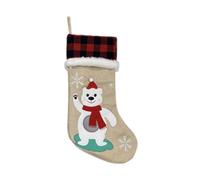 Calcetín de Navidad Gigante - 46 x 27,5 cm, Calcetines para Vacaciones de Invierno de poliéster decoración, Rellenos de de agitación, Favor Festivo Duradero para pequeños Juguetes, Chocolates