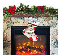 Calcetín de Navidad para colgar con nombre, 20 cm de altura, 33 calcetines de Navidad personalizados para decoración de fiestas familiares (juego de 1 unidad, Christamas Tree)