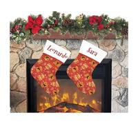 Calcetín de Navidad para colgar con nombre, 20 cm de altura, 33 calcetines navideños personalizados para decoración de fiestas familiares (juego de 2 unidades), osierto)