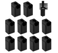 Calcetín de silicona for Bamboo Lab X1/X1C/P1P/P1S/X1 extrusora Hotend, cubierta protectora de silicona for bloque calentador, funda de boquilla for impresora 3D(10PCS Silicone Sock)