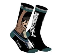 Calcetín Hombre Ataque Titanes Algodón, 1 Par de Calcetines Fantasía Hombre Eren, Negro , 43-46