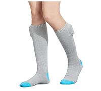 Calcetín hombre mujer unisex recargable climatizada batería alimentada cómoda invierno deporte al aire libre caza camping senderismo caliente cómodo, azul, Talla única