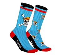 Calcetín Hombre One Piece Algodón, 1 Par de Calcetines Fantasía Hombre, Edición Limitada y Original, Turquesa/Rojo/Negro/Blanco, 43-46