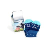 Calcetín Original Eres la Leche Te Quiero un Huevo Regalo Hombre Mujer Cartón Huevera (FR/ES, Números, 36, 40, Regular, Regular, Leche)