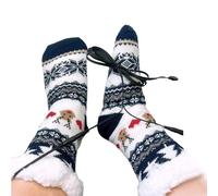 Calcetín térmico con calefacción, calentador de pies antideslizante alimentado por USB, calcetines térmicos de invierno para adultos, calzado suave para el hogar y la oficina, calcetines cálidos para