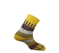 CALCETÍN TÉRMICO LANA MERINO MUNDSOCKS WOOL FANTASY (Amarillo)