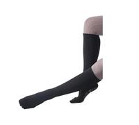 Calcetines 5 Dedos 2 pares de calcetines deportivos hasta la rodilla 5 dedos de largo for mujer medias antideslizantes de silicona de algodón sólido calcetines de Yoga Pilates for gimnasio con dedos d