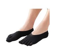 Calcetines 5 Dedos 5 Pares De Calcetines De Seda De Cinco Dedos For Hombre, Medias Invisibles Finas Y Transpirables De Verano, Calcetines De Corte Bajo Con Cinco Dedos, Forro Oculto(5 pairs Black)