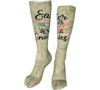 Calcetines 50cm, Pascua con mis gnomitos Día de Pascua Antideslizantes Calcetine Trabajo Moda Calcetines Deporte para Running Hombre Caminar