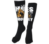 Calcetines 50cm, Yo corro putas por dinero élastique Medias Deportivas Suaves Calcetines Deportivos para Adulto Hombre Trekking