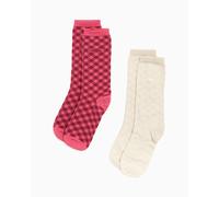 Calcetines A cuadros adidas Originals x Wales Bonner Unisex (2 Pack) Rosa,Blanco M