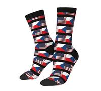 Calcetines A Media Torn Style American And The Czech Republic 40Cm | Calcetines A Media Cómodos Transpirables Medias De Tubo Medio Para Running Ciclismo Deportivos Crew Socks