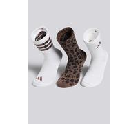 Adidas Performance Lote de 3 pares de calcetines altos. Talla L. Color Marron