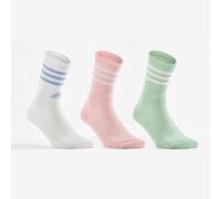 CALCETINES ALTOS DE DEPORTE ADIDAS STRIPES VERDE ROSA LOTE DE 3 PARES 37/39