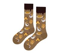 Calcetines Altos Divertidos Unisex con Dibujos de Churros, Talla única 37-44