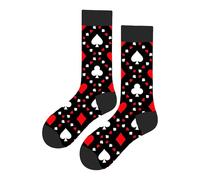 Calcetines Altos Divertidos Unisex con Dibujos de Palos de poker, Talla única 37-44