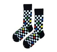 Calcetines Altos Divertidos Unisex con Dibujos de Tablero, Talla única 37-44