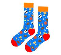 Calcetines Altos Divertidos Unisex con Dibujos de Varios deportes, Talla única 37-44