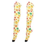Calcetines altos hasta la rodilla para mujer, a la moda, calcetines altos hasta el muslo, extra largos para novias, novedosos, calcetines altos por encima de la rodilla para bailes, cuentos de hadas