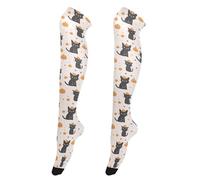 Calcetines altos hasta la rodilla para mujer, a la moda, calcetines altos hasta el muslo, extra largos para novias, novedosos, calcetines altos por encima de la rodilla para bailes, cuentos de hadas
