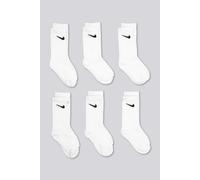 Calcetines Altos Nike Pack 6 Niños Blancos talla XS
