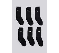 Calcetines Altos Nike Pack 6 Niños Negros talla XS