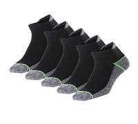 Calcetines antibacterianos de cobre para hombre y mujer, antihumedad, antideslizantes, para tobillo, 10-13/Shoe:6-12, negro, verde, (Black/Green-5 Pairs)