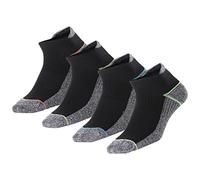 Calcetines antibacterianos de cobre para hombre y mujer, antihumedad, antideslizantes, para tobillo - LYSB01LX3M6I4-SPRTSEQIP, 10-13/Shoe:6-12, Multicolor-4 Pairs