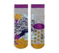 Calcetines antideslizantes para niña Disney Frozen Elsa y Anna de Algodón Niña Lurex 5686, gris, 23-26