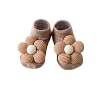 Calcetines Antideslizantes NiñO-Calcetines Termicos NiñA Calcetines NáUticos con Flores para Bebé ReciéN Nacido, De Verano, De 0 A 6 Meses, Transpirables, Cortos (Coffee, 0-1 Years)