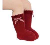 Calcetines Antideslizantes NiñO Invierno-Calcetines Termicos NiñA Calcetines Tobilleros para NiñAs con Ribete De Encaje Y Detalle De Calcetines E Informales para NiñAs PequeñAs Y Grandes.