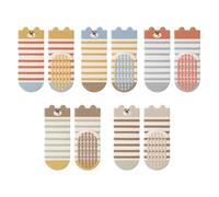 Calcetines Antideslizantes niño niña, Pack de 5 Calcetines de Algodón para Bebé 0-12 meses, zapatos bebe primeros pasos, estampado de oso
