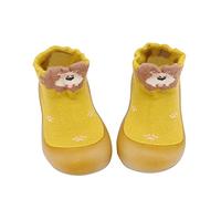 Calcetines antideslizantes para bebé, zapatillas de estar por casa para niños, niñas, suela de goma, antideslizantes, redondos, anticolisión, ligeros, monocolor, calcetines de suelo, animales, cómodos