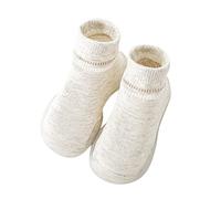 Calcetines antideslizantes para bebé, zapatos para gatear, niñas, suela de goma, antideslizantes, monocolor, anticolisión, zapatillas para niños, ligeras, informales, de algodón, calcetines de suelo