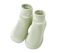 Calcetines antideslizantes para bebé, zapatos para gatear, niñas, suela de goma, antideslizantes, monocolor, anticolisión, zapatillas para niños, ligeras, informales, de algodón, calcetines de suelo