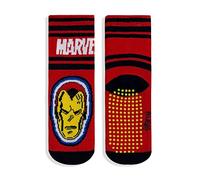 Calcetines antideslizantes para niño Marvel Avengers Capitán América Iron Man 5684, rojo, 27-30