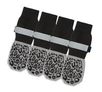 Calcetines antideslizantes para perros con correas de ajuste, zapatos para mascotas para suelos duros, botines elásticos de algodón para mascotas, para lamer patas, calzado protector para perros