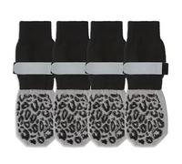 Calcetines antideslizantes para perros con correas de ajuste, zapatos para mascotas para suelos duros, botines elásticos de algodón para mascotas, para lamer patas, calzado protector para perros