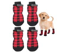 Calcetines Antideslizantes para Perros de Interior | Puños para Dedos de Perro | Protector de Pata de Perro Ajustable con Correa, Control de tracción Antideslizante para Uso en Interiores en Pisos de
