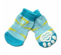 Calcetines antideslizantes para perros GogiPet, azul bebe, 4 unidades