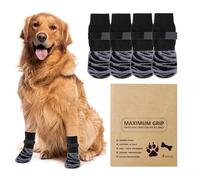 Calcetines antideslizantes para perros que dejan de lamer, 2 pares de calcetines protectores para botas de perro con correa ajustable, zapatos de algodón transpirable para botas de perros, protegen