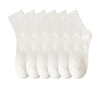 Calcetines atléticos para hombre, algodón, mini-Crew, transpirables, antiolor, con soporte para el arco para correr, juego de 6 pares, 6 pares,Color #01L Blanco roto, 41-44
