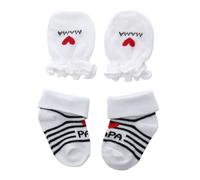 Calcetines Bebe y Guantes de Dedo, Guante de Dedo Para Madres y Padres Calcetines Recien Nacido y Guantes de Dedo Para Recién Nacidos Anti-Arañazos 0-3 Meses,Calcetine Domésticos Para Niños,Regalo