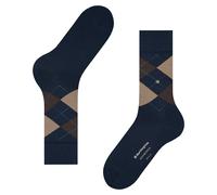 Burlington Calcetines Hombre Edinburgh M So lana estampados Azul Marine 6121 40-46 (1 par)