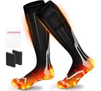 Calcetines Calefactables, 5000mAh Calcetines Térmicos Recargables con 4 Temperaturas, Amplia Zona de Calentamiento, Calcetines Lavables para Ciclismo/Esquí/Pesca en Invierno, Unisex 36-44