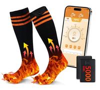 Calcetines calefactables 6000 mAh recargables con control por aplicación - para hombre/mujer, ideales para senderismo, esquí, camping, caza V16