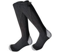 Calcetines Calefactables, Calcetines Calefactables con Bateria, 2 × 5000 mAh/5 V, 4 Ajustes de Calor para Ciclismo Esquí Pesca en Invierno(Black)